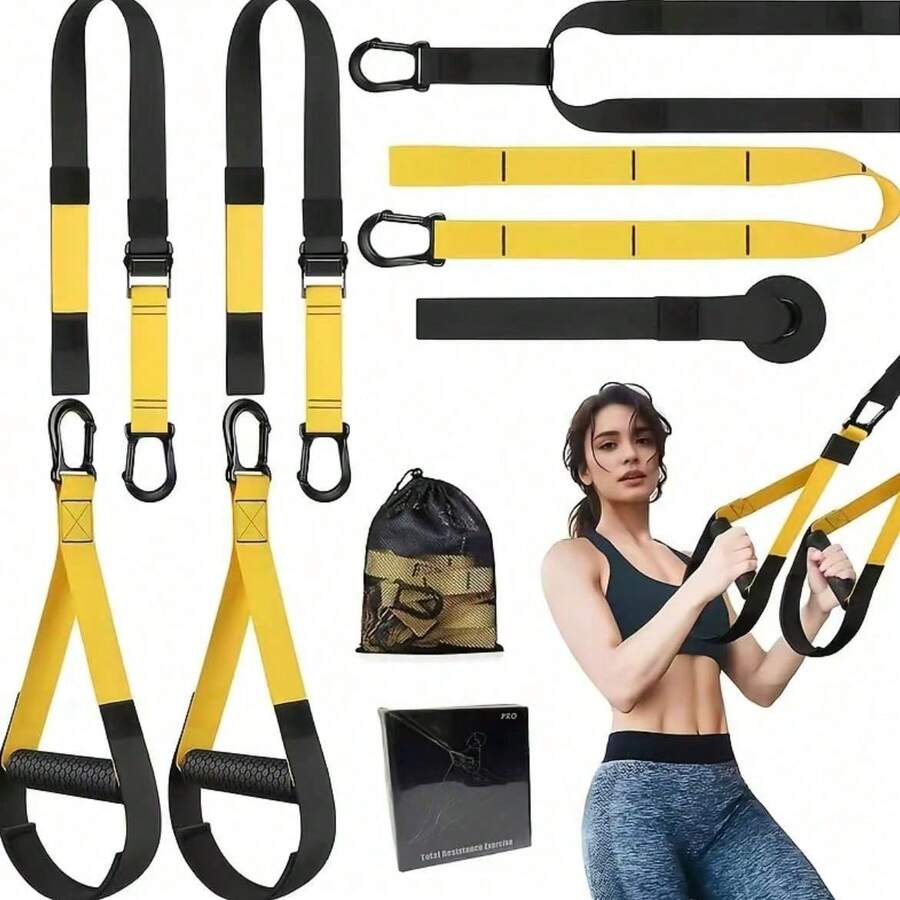 New Fitness Suspension Training Strap, Adjustable Yoga Strap, Wall-Mounted Exercise Yoga Strap - B - View 1
