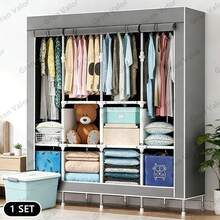 LÈRFM [MXBTG+]170*170 Closet Armable Ropero Rack Guardaropa Recamara Organizacion - Gris - Ver 11