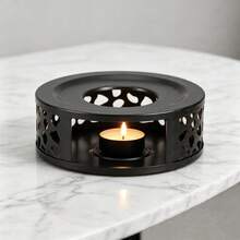 Stainless Steel Tea Warmer With Tea Candle Holder - Teapot Warmer Cover - Stable And Non-Wobbling - Suitable For All Teapots Heating Base - Black - View 5