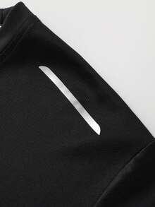 Men's Fashion Minimalist Long Sleeve T-Shirt & Cargo Wide Leg Pants 2-Piece Casual Set - Black - View 6