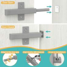 Push-To-Open Cabinet Hardware Spring Magnetic Push Door Lock Heavy Duty Push-To-Close Drawer Opener Pop-Up Touch Release Latch Suitable For Hidden Barn Doors, Kitchen Drawers (Grey, 2/4/8pcs) - Push-to-open Cabinet Hardware - View 4