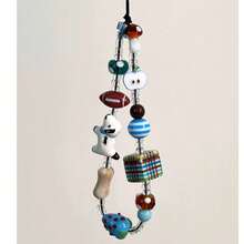Keychain Making Supplies Jewelry Charms For Bracelets Phone Chain Island Sweet Girl Style Phone Case Lanyard CCD Camera Pendant Handmade Beaded Earphone Case Phone Anti-Loss Rope Bag Charm New - Blue - View 5