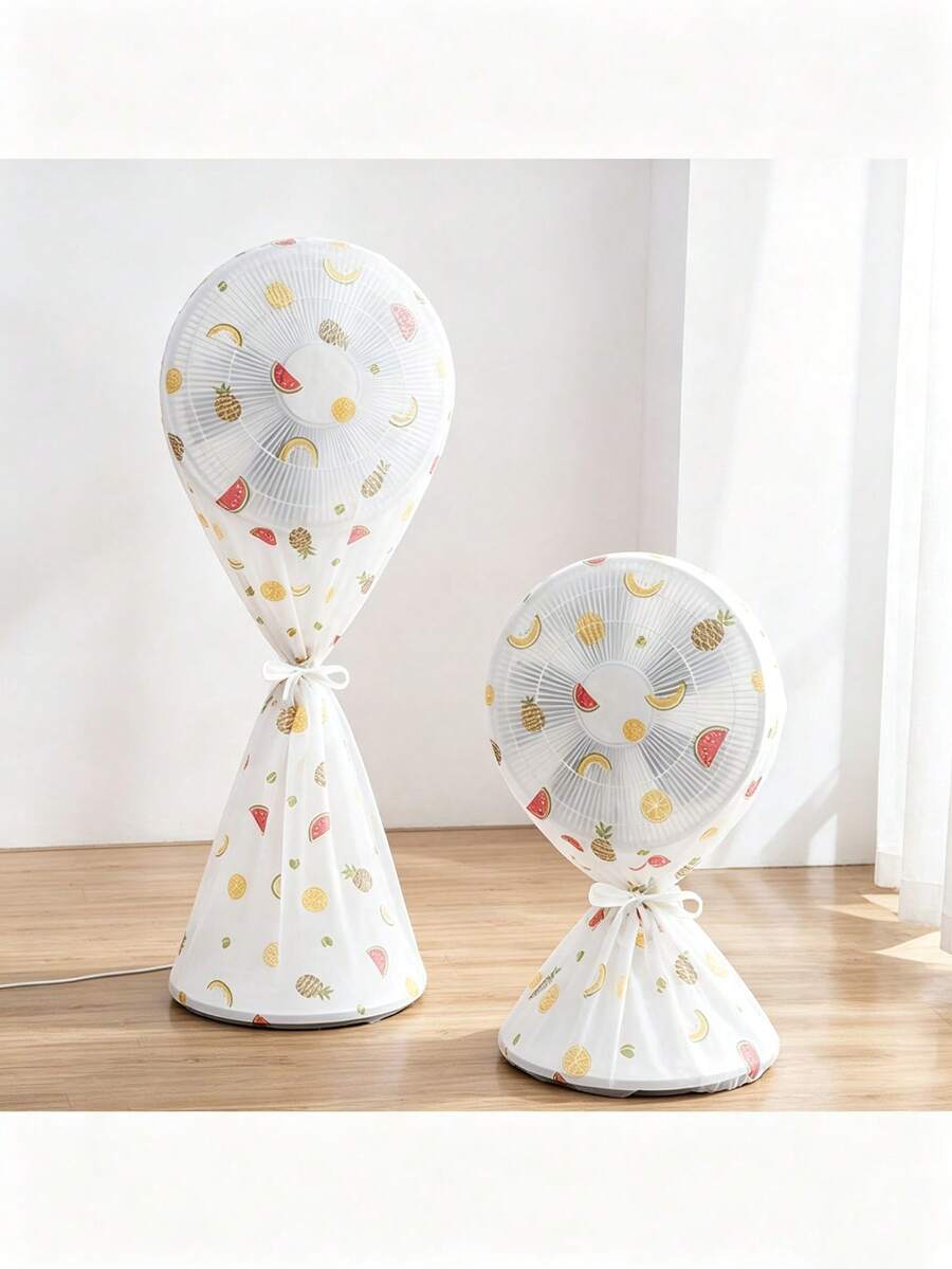 Waterproof & Dustproof Fan Cover, Colorful Fruit Pattern, Home Standing Fan Protective Cover, Not Suitable For Food Contact, Breathable Mesh Design, Universal Reinforced Dust Cover, Home Protective Cover