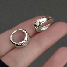 1pc Teardrop Ear Cuff, High-End Texture Minimalist Women's Earring, Suitable For Daily Commute And Workplace Wear - Silver - View 3