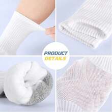 3 Pasang Kaos Kaki Olahraga, Kaos Kaki Atletik Bernapas untuk Pria dan Wanita - Crew Socks - View 3