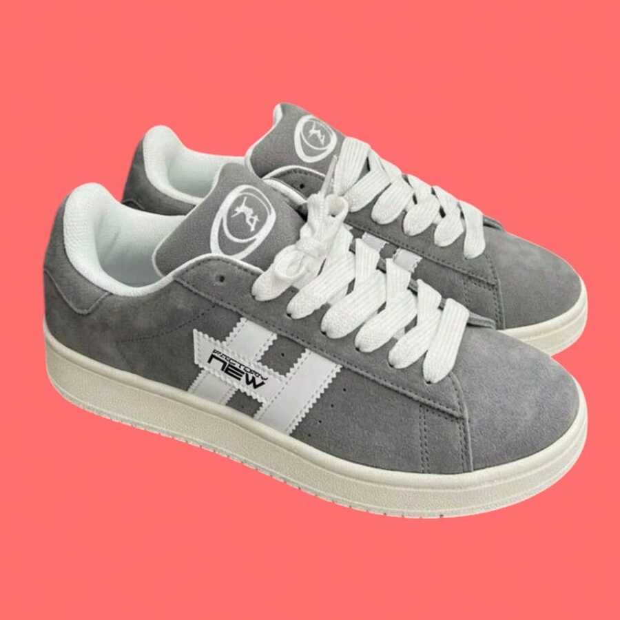 Marts Campus Skate Sneakers Unisex Walking Fast Shipping Gym Training Sports Comfortable Running Party - 營地/灰色 - 查看 1