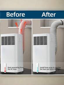 Portable Air Conditioner Hose Protector Sleeve, Vent Cover For 5" And 5.9" Hoses, AC Exhaust Pipe Insulation Cover, Dust-Proof And Heat-Insulating, Easy To Carry And Install - Air Conditioner Hose Insulation Sleeve - View 2