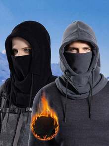 2/1pc Unisex Balaclava Ski Mask Winter Warm Scarf Hat - Multicolor - View 4