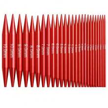Detachable Interchangeable Circular Knitting Needles, Red Anodized Aluminum Needles With Detachable Flexible Cable (39.37inch), Smooth Rust-Resistant Circular Knitting Needles, Suitable For Scarves, Hats, Sweaters And DIY Yarn Knitting Projects - Crochet - View 1