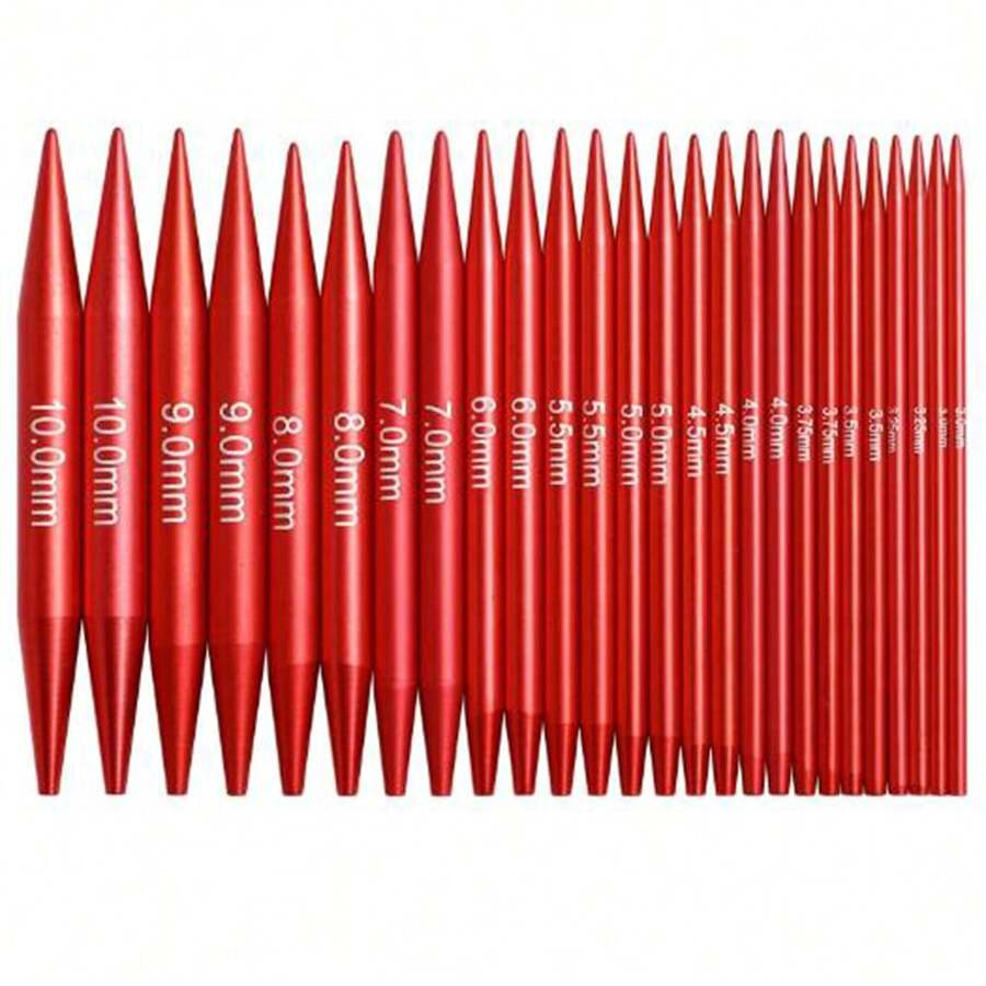 Detachable Interchangeable Circular Knitting Needles, Red Anodized Aluminum Needles With Detachable Flexible Cable (39.37inch), Smooth Rust-Resistant Circular Knitting Needles, Suitable For Scarves, Hats, Sweaters And DIY Yarn Knitting Projects - Crochet - View 1