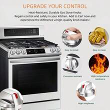 Upgraded DG64-00473A Gas Stove Knob Replacement Set – Reinforced Stainless Steel, Heat-Resistant & Anti-Warping - View 3