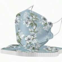 10/5pcs Elegant Floral Style Women's Face Masks, 3D Breathable Decorative Face Covers - Multicolor - View 6