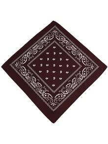 Syal Persegi Motif Paisley Unisex Ukuran Besar, 22 Inci, Berbagai Warna - A - View 8