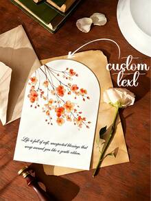 Customized Personalized Invitation Cards & Thank You Cards, With Customizable Text, Inner Pages And Envelopes, Suitable For Birthday, Wedding, Mother's Day, Anniversary, Bridal Shower And All Holiday Celebrations Gift Cards - Custom Arch Greeting Card - View 1