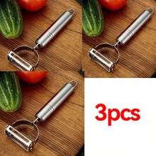1pc Stainless Steel Multi-Function Peeler, Sharp Blade Suitable For Fruit And Vegetable Peeling, Shredding And Slicing, Ergonomic Non-Slip Handle, Easy To Clean, Suitable For Home Cooking, Baking And Daily Kitchen Use, Kitchen Accessories, Kitchen, Home Accessories, Camping, Kitchen Utensils, Seafood Tools, Kitchen, Kitchen Supplies, Kitchen Essentials, Kitchen Essentials, Peeler & Peeler Knife, Chopper And Slicer Other Kitchen Tools - Silver - View 11