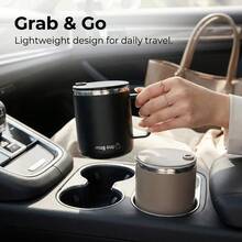 Double Layer Insulated Milk Coffee Mug With Sliding Lid Portable Sealed 304 Stainless Steel Thermal Cup For Cold And Hot Drinks - Multicolor - View 8