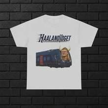 Erling.Braut.Haaland Train Theme T Shirt,Norwegian Football T Shirt,Haaland-Togete Football T Shirt,Interesting Gifts For Viking Fans(Men's) - White - View 2