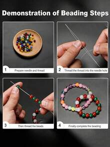 6/10/20 Piece Beading Needle Set, 6 Types Of Large Eyeball Needles, Foldable Handmade Jewelry Making Beading Needles - Multicolor - View 4