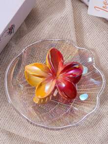 3pcs/1pc 8cm/3.14inch Large Hibiscus Flower Shaped Hair Clips, Colorful And Vibrant, Made Of Lightweight Plastic Material, Suitable For Daily Wear, Outdoor Activities, Casual Occasions, Party Gatherings, Commuting, Beach Vacations And More. Can Be Used For Hairstyles Like Ponytails, Buns, And More, Also Perfect For Daily Care Steps Like Washing Face, Bathing, And Makeup, Making It A Perfect Accessory Item. - Multicolor - View 7