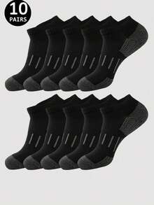 5/10/20 Pairs Men's Sports Letter Socks, Comfortable Soft Breathable Athletic Socks, Casual Running Socks - Multicolor - View 12