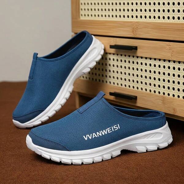 Pantuflas casuales transpirables y cómodas para hombres - Con parte superior de malla, 3 opciones de color, plantilla transpirable y suela ligera, estos zapatos sin cordones son adecuados para uso en interiores y exteriores, ideales para hombres y mujeres para caminar al aire libre y acampar