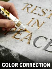 Professional Tombstone Repair Pen, Designed To Restore Faded Or Blurred Inscriptions, Permanently Brighten Engraved Text, Suitable For Tombstones And Monuments - Multicolor - View 3