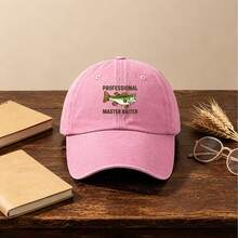 1pc Gothic-Style Casual Men Hat,Letters,Fish Printing, Unisex Fashion, Provides Shade & Sun Protection, Perfect For Outdoor Activities. - Multicolor - View 4