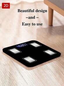 Timbangan Berat Badan Pintar dengan Layar LED Besar, Timbangan Kamar Mandi Digital untuk Kebugaran di Rumah dan Penggunaan Sehari-hari, Kapasitas Maksimum 400 lbs/180 kg, Permukaan Kaca Tempered, Deteksi Suhu, Menggunakan Baterai AAA (Tidak Termasuk) - A - View 8