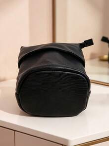 1pc Expandable Makeup Brush Storage Bag, Large Capacity, Travel Portable, Upright, Dust-Proof, Easy To Clean Makeup Bag (Makeup Brushes Not Included) - Multicolor - View 12