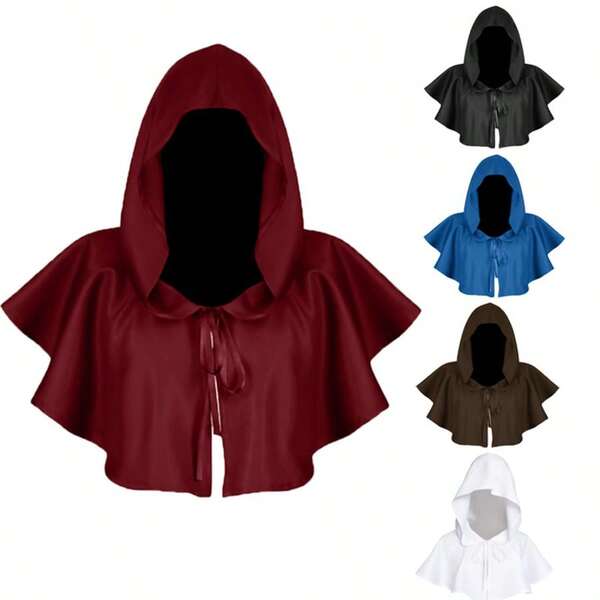 1pc Unisex Adult Halloween Cloak ,Oft Comfortable Washable Robe Wizard Witch Vampire Demon Cosplay Costume, Medieval Style With Hood, Vampire Demon Costume,Gothic Cosplay Outerwear,Ideal For Drama Party Christmas Holiday Costume And Cozy Holiday Gift