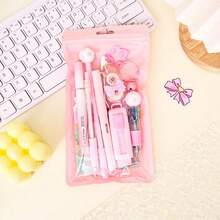 9pcs/Set / 1set = 8pcs Stationery Set (Macaron Color Gel Pens + Correction Tape + Multi-Color Pen Combo) 2pcs Randomly Sent Student Ins-Style Back To School Essential Stationery Gift Box Multi-Color Options Student Office Use Teenagers - Football Set - View 8