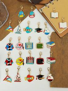 12/24pcs Back To School Keychain Pendant Teacher Appreciation Gift Teacher Key Chain Key Ring Bag Accessories For Women Men Back To School Supplies Creative Gift Holiday Gift Phone Car Accessories - Multicolor - View 1