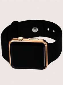 Casual Fashion Silicone LED Electronic Watch And Bracelet Set, Holiday Gift, Daily Strap, Back To School - Black - View 3