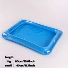 1pc Portable Collapsible Pool Cleaning Basin, Essential Above-Ground Pool Accessory, Used For Pre-Swim Cleaning, Foot Bath Basin - Multicolor - View 4