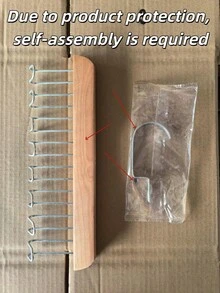 2件裝多功能木製衣架，8個掛鉤，360°旋轉，節省空間，可掛胸罩、襯衫、內衣、背心、帽子、領帶、肩帶及其他衣物，無縫衣架，適合返校季學習用品，也是完美的生日禮物 - 彩色 - 查看 13