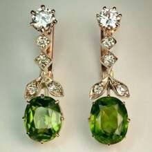 DIYCCPC Multifunktionale luxuriöse Vintage-Ohrringe in Grün für Damen, perfekt für den täglichen Arbeitsweg, Arbeit, Party, Hochzeit, Jahrestag Schmuck - Grün - Übersicht 1