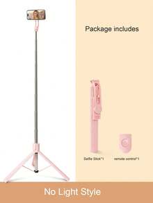 66.9" Extendable Wireless Remote Control Selfie Stick With LED Fill Light, Foldable Phone Tripod, Compatible With IOS And Android Smartphones, Suitable For Live Streaming, Makeup, Parties, Summer Vacation, Travel, Outdoor Activities - Multicolor - View 15