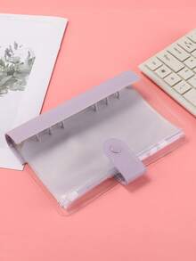 1 件 A6 预算计划活页夹，适用于现金预算存储，相册夹，简约透明 PVC，省钱整理笔记本，配有 6 个拉链袋，2 个标签，6 环笔记本，适合成人和学生，储蓄计划，双周储蓄计划，10000 储蓄计划，储蓄策略 - 彩色 - 查看 14
