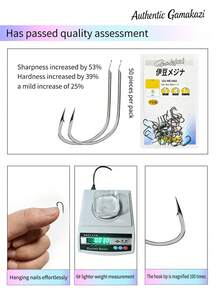 Imported GamakatsuGenuine Comprehensive Fishing Hook Is Easy To Use, Made Of Titanium Alloy, All Titanium, Ultra Light And Crooked Mouth, Izu - All-titanium Ultra-light Crooked-mouth Izu Black With Thorns [Gamma] - View 5