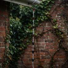 Metal Rain Chain With Cup, Vintage Bronze Color Rainwater Drainage Chain, Suitable For Eaves, Roof, Outdoor Garden Decoration - Morning Glory Rain Chain - View 4