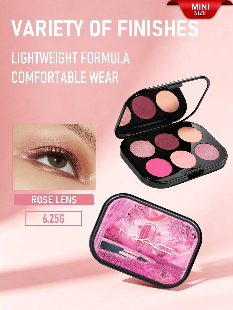 Mac Connect In Colour 眼影盤 #Rose Lens 6.25g/0.22 Oz | 6 色玫瑰色調眼影 | 高顯色單次塗抹覆蓋 | 輕盈絲滑質地 | 均勻順滑暈染 | 適合隱形眼鏡佩戴者 - Rose Lens - 6.25g - 查看 1
