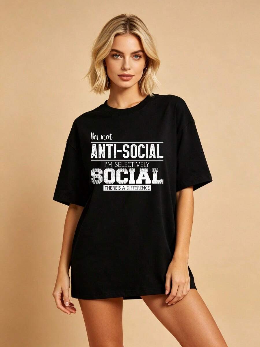 Women T-Shirts - 黑色 - 查看 1