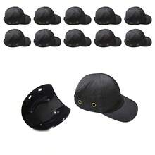 Bone com Capacete EPI Kit 10 Uni Obra Segurança do Trabalho Casquete Protecao Reparo Servico Oficina Resistente - A - Visão 1