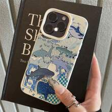 [24h Shipping From DE/FR/ES]Phone Case - 1 Unit Of Soft Phone Case With A Modern Ocean Theme Featuring Sharks And Whales, Compatible With IPhone 17/16/15/14/13/12, 11, 17 Pro Max Series, As Well As 14/15/16 Plus, 17 Air, 17 Pro Max, Suitable For Birthday Gifts, Christmas Gifts. - 1 Piece Of Picture Color - View 5