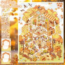 3pcs PET Stickers + 1pc Scene Card + 1pc Effect Image/Pack, Size 28*21cm, Miniature Scene Stickers, 4 Styles Available, Art And Craft Stickers, 3D Landscape Stickers DIY Handmade Stickers Collage - A - View 18