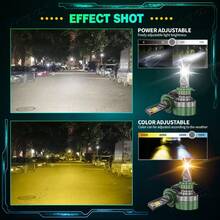HYNBYZJ 2pcs APP Control H7 Car Headlight Bulb 300W H4 Mini Turbo Headlight H1 H11 9005 HB3 9006 HB4 LED Car Light 12V - A - View 5
