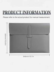 Custom Text Logo Personalized A4 Document Bag, Waterproof Envelope-Style File Storage Bag With Snap Button, Portable Business Folder Bag, Suitable For Office, Travel, School Paper, Receipt And Laptop Storage, Unisex Multi-Color Thickened Leather Folder - Multicolor - View 9
