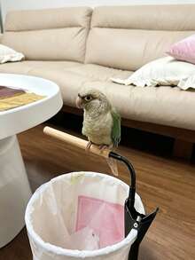 Multi-Function Clip-On Bird Perch, Flexible And Bendable, With Clip Base, Parrot Training Stand, Heavy-Duty Clip Base, Comfortable Cotton Rope Wrapped Perch, Suitable For Small Pet Birds, Portable Travel Training Platform, Applicable To Desktop, Bird Cage, Windowsill - Multicolor - View 2