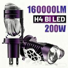 HYNBYZJ 1pc/2pcs H4 Bi LED Mini Projector Lens LED Car Headlight Bulb CANBUS Super Bright 200W 160000LM H4 Hi/Low Beam Apply For Car&Motorcycle - A - View 2