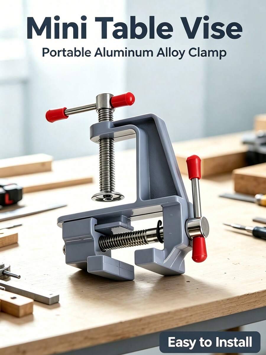 Mini Table Clamp, Craft Table Repair Tool, Mini Table Clamp Vice, Portable Work Small Bench Vise, Small Table Clamp For Jewelry Making Electronics Craft Model Building - A - View 1